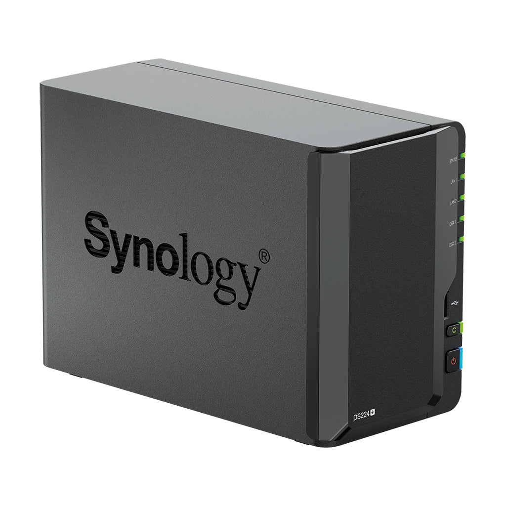 Synology DiskStation DS224+ servidor NAS o de almacenamiento Escritorio Intel® Celeron® J4125 2 GB DDR4 0 TB Negro