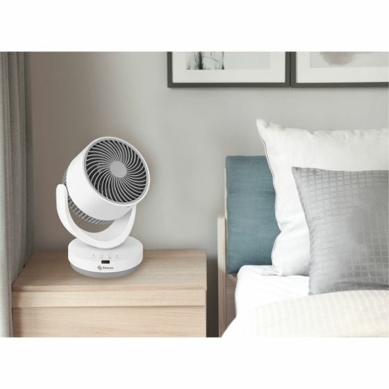 Steren FAN-300 ventilador Blanco, Ventilador con aspas para el hogar, Mesa, 3000 RPM
