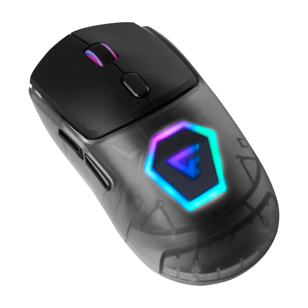Game Factor MOW700-WH ratón Juego Ambidiestro RF Wireless + Bluetooth + USB Type-A 26000 DPI, Blanco