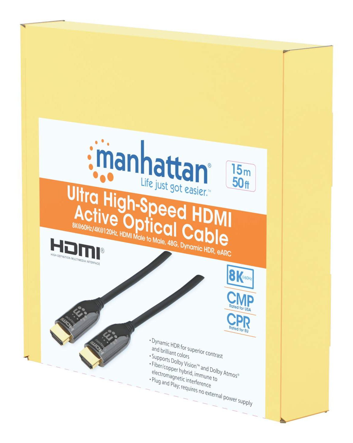 Manhattan 356176 Cable 15 m HDMI tipo A (Estándar) HDMI tipo A (Estándar) Macho
