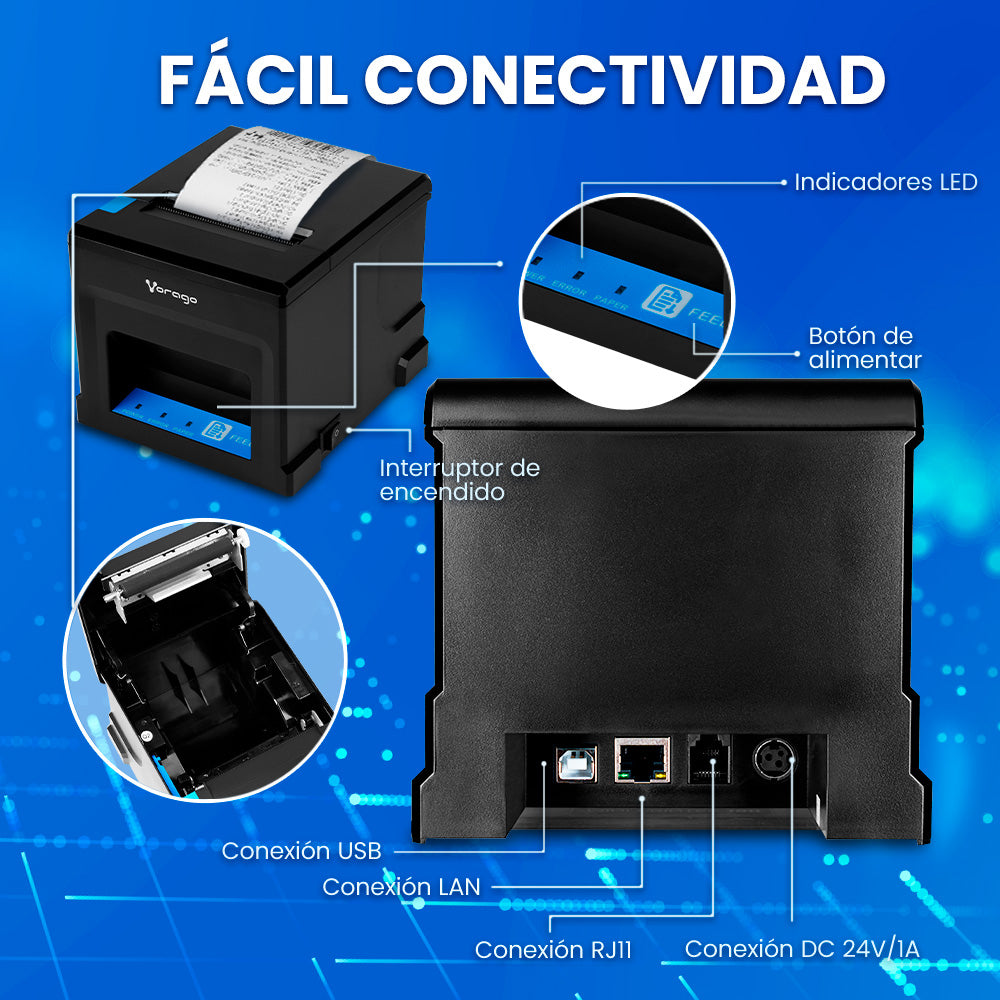Vorago MNP-180 impresora de recibos 203 x 203 DPI Alámbrico Térmico