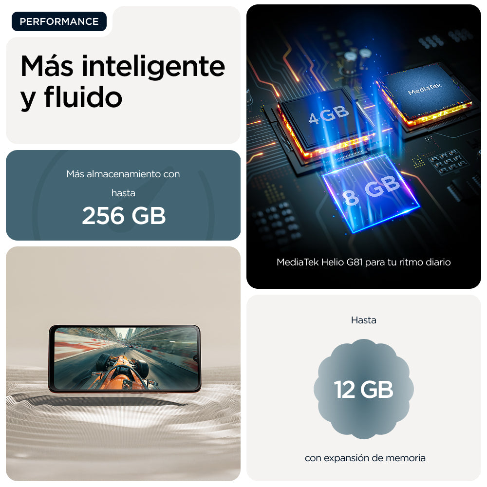 Motorola moto g06 17,5 cm (6.88") SIM doble Android 15 4G USB Tipo C 4 GB 128 GB 5200 mAh Azul