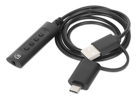 Manhattan 153560 divisores de audio USB-C & USB-A USB-A & 3.5 mm Macho Hembra