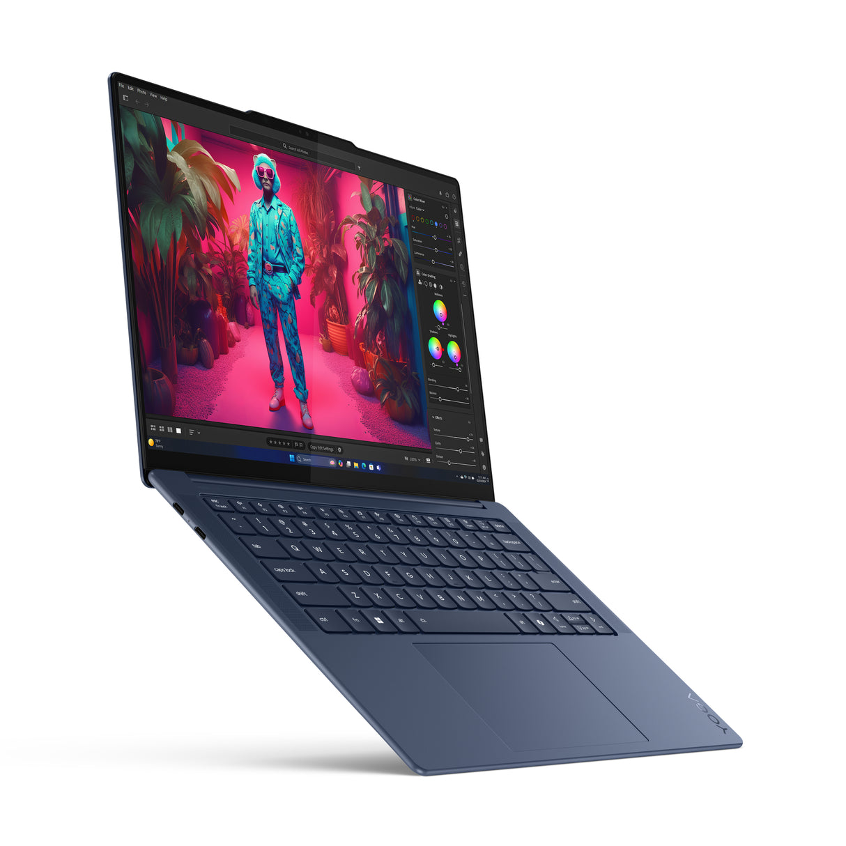 Lenovo Yoga Slim 7 14Q8X9 Copilot+ PC Laptop Cosmic Blue Portátil Azul Concha