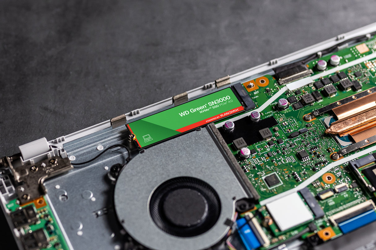 WD SSD Interno Green SN3000 2TB M.2 2280 NVMe PCIe Gen4, 5000 MB/s Lectura, 4200 MB/s Escritura
