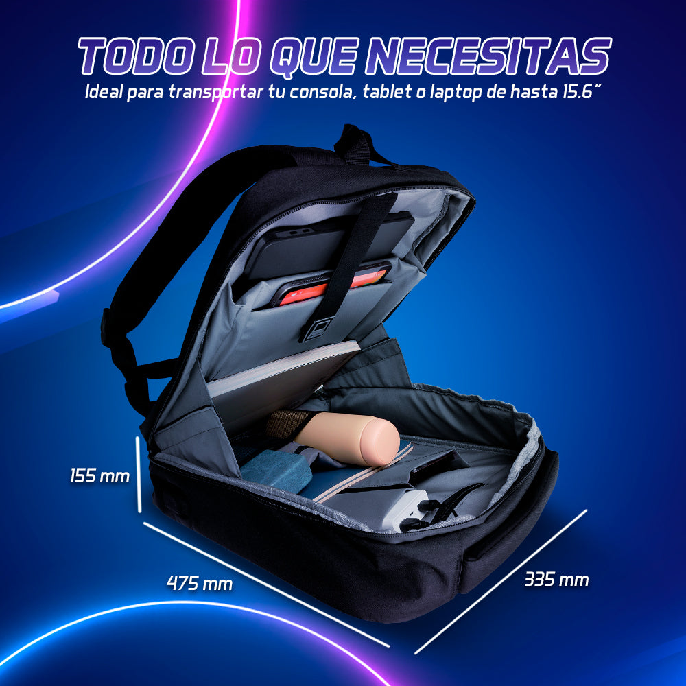 MOCHILA START THE GAME BP-500 RGB CONFIGURABLE APP 15.6" USB
