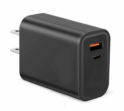 BROBOTIX CARGADOR GAN DE 45W DU AL UN PUERTO USB 3.0 Y UN PUERTO T