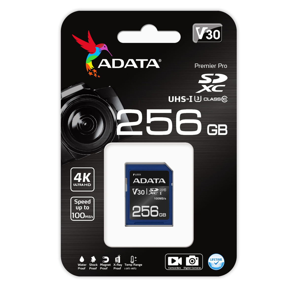 ADATA ASDX256GUI3V30S-R Memoria Flash 256 GB SDXC 100 MB/s 60 MB/s