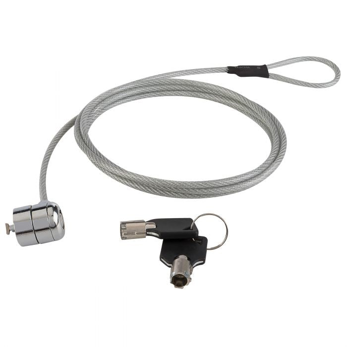 Steren COM-220 cable antirrobo Acero inoxidable 1.8 m, Llave | Cable antirrobo