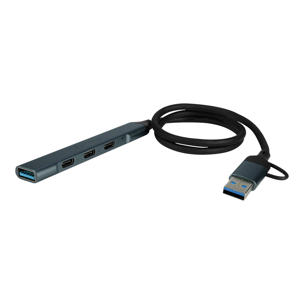 Vorago HU-205 nodo concentrador USB Tipo C 5000 Mbit/s Plata, USB 2.0 Type-A