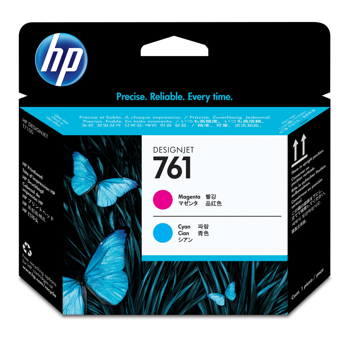 HP Cabezal de impresión Designjet HP 761 magenta/cian Impresora Inyección de tinta térmica Si