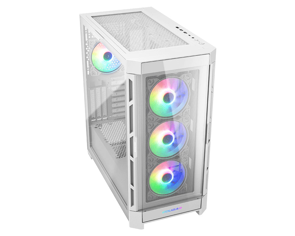 COUGAR CGR-5AD1W-RGB carcasas ordenador Metal, Nylon, Vidrio templado Midi Tower PC Blanco