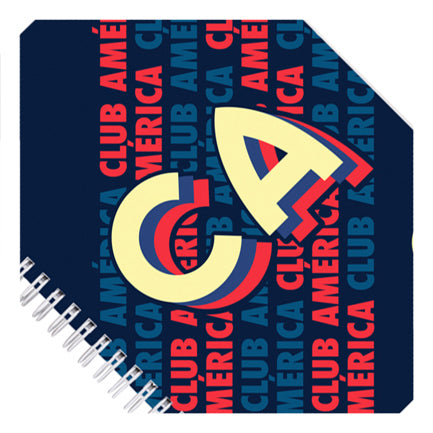 Cuaderno profesional Dietrix First Class pasta dura doble arillo 80 hojas raya Club America modelo CA azul