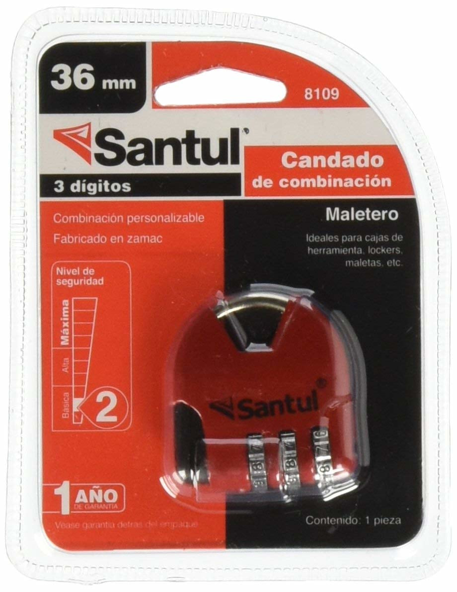 Candado maletero de combinación Santu 6