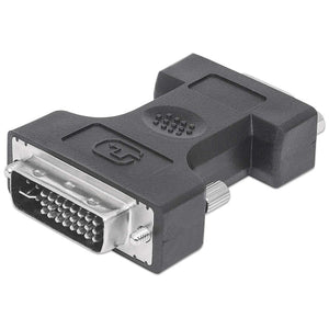 Manhattan Adaptador de Vídeo Digital Cable DVI-I VGA Macho Hembra