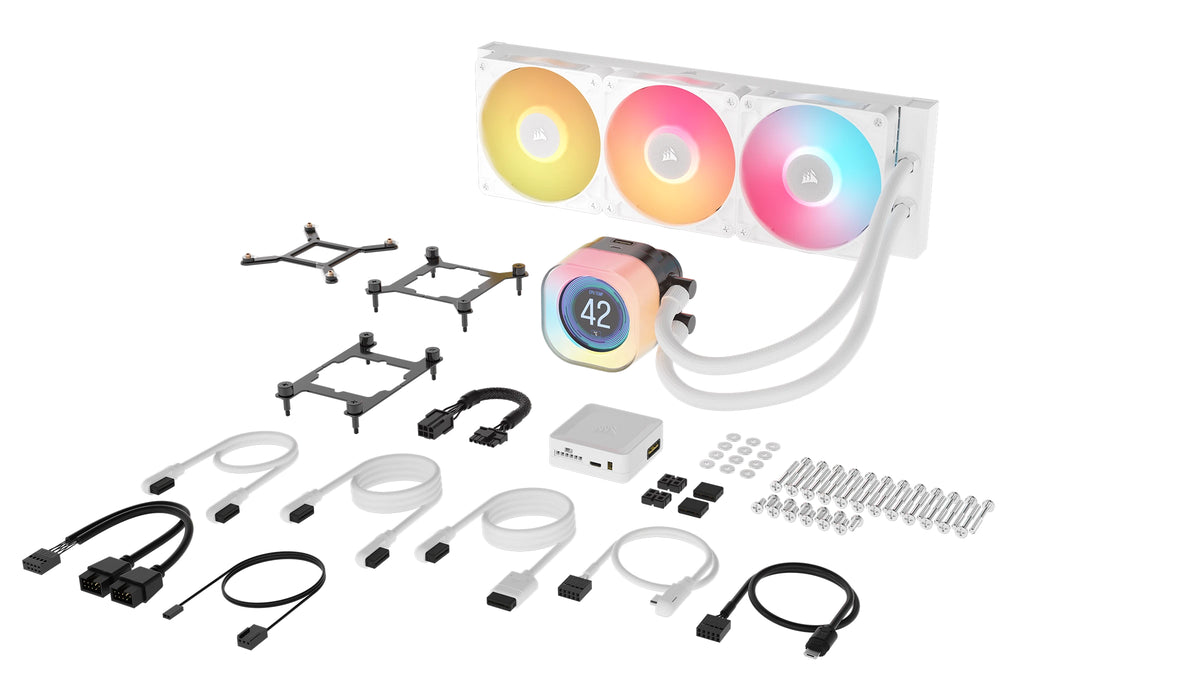 Corsair iCUE LINK TITAN 360 RX LCD Procesador Sistema de refrigeración líquida todo en uno 12 cm Bla