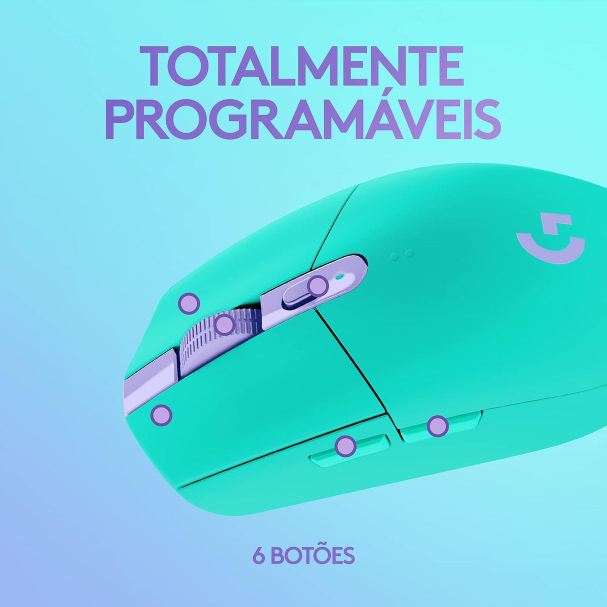 Mouse Lightspeed Gaming Logitech G305 Inalámbrico, Sensor Hero, 6 Botones, Menta - 910-006377 FullOffice.com