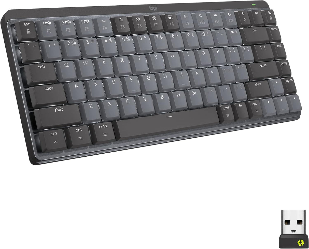 Teclado Mecánico Logitech MX Mini TKL, Inalámbrico, Bluetooth, Grafito - 920-010846