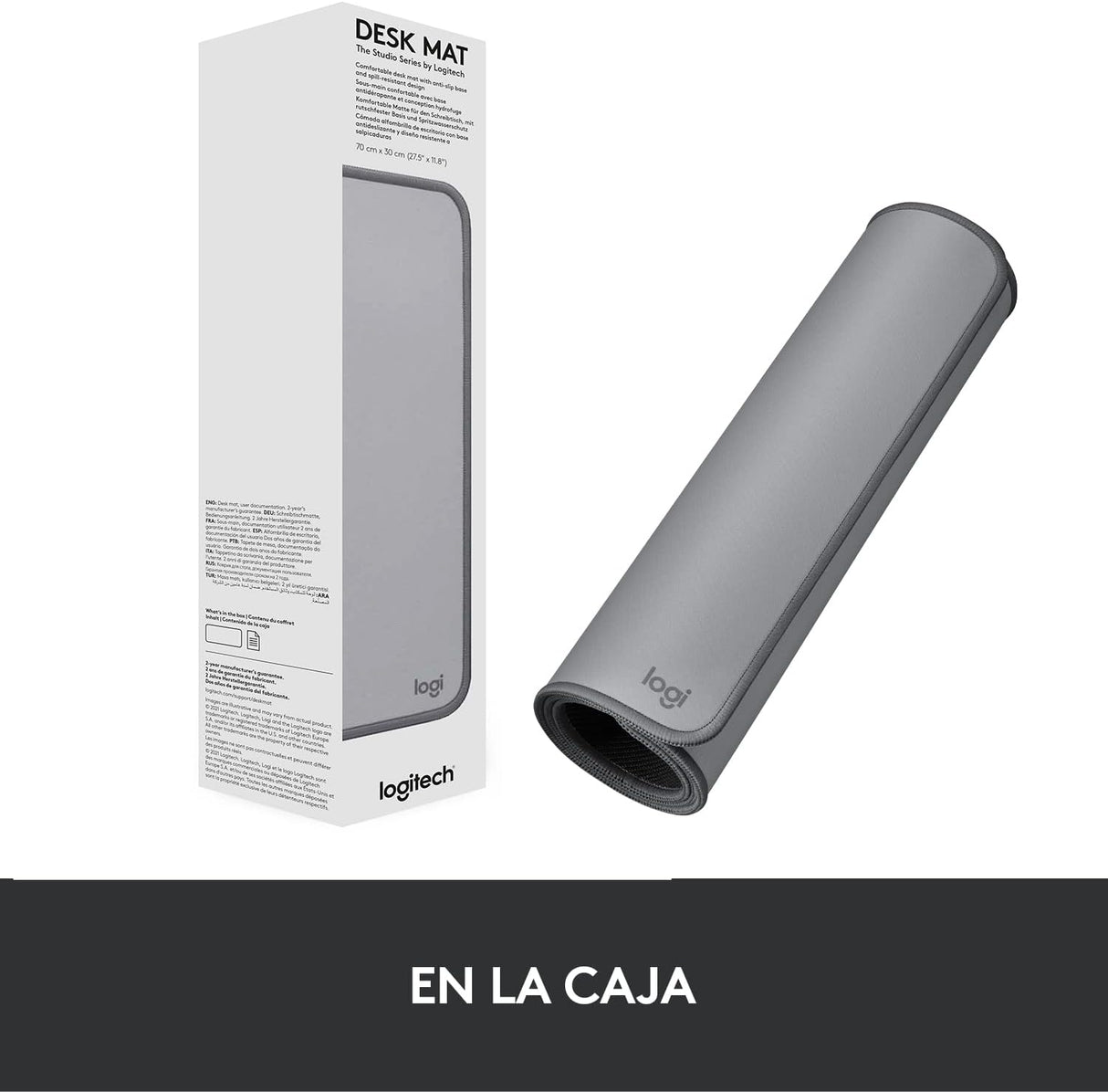 Desk Pad Studio Series Logitech Base Antideslizante Gris - 956-000047 FullOffice.com