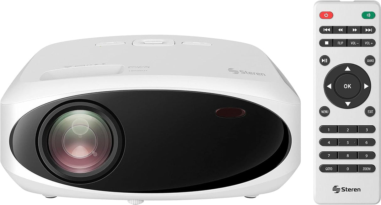 Proyector Steren Pro-400 Multimedia Pórtatil 9000 Lúmenes Fhd Resolución 1080P FullOffice.com