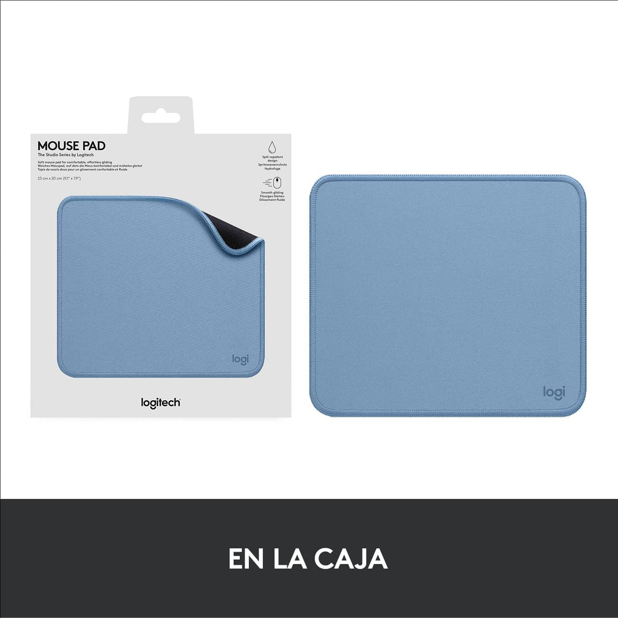 Mouse Pad Logitech Studio Series, Base Antideslizante, Gris Azulado - 956-000038 FullOffice.com