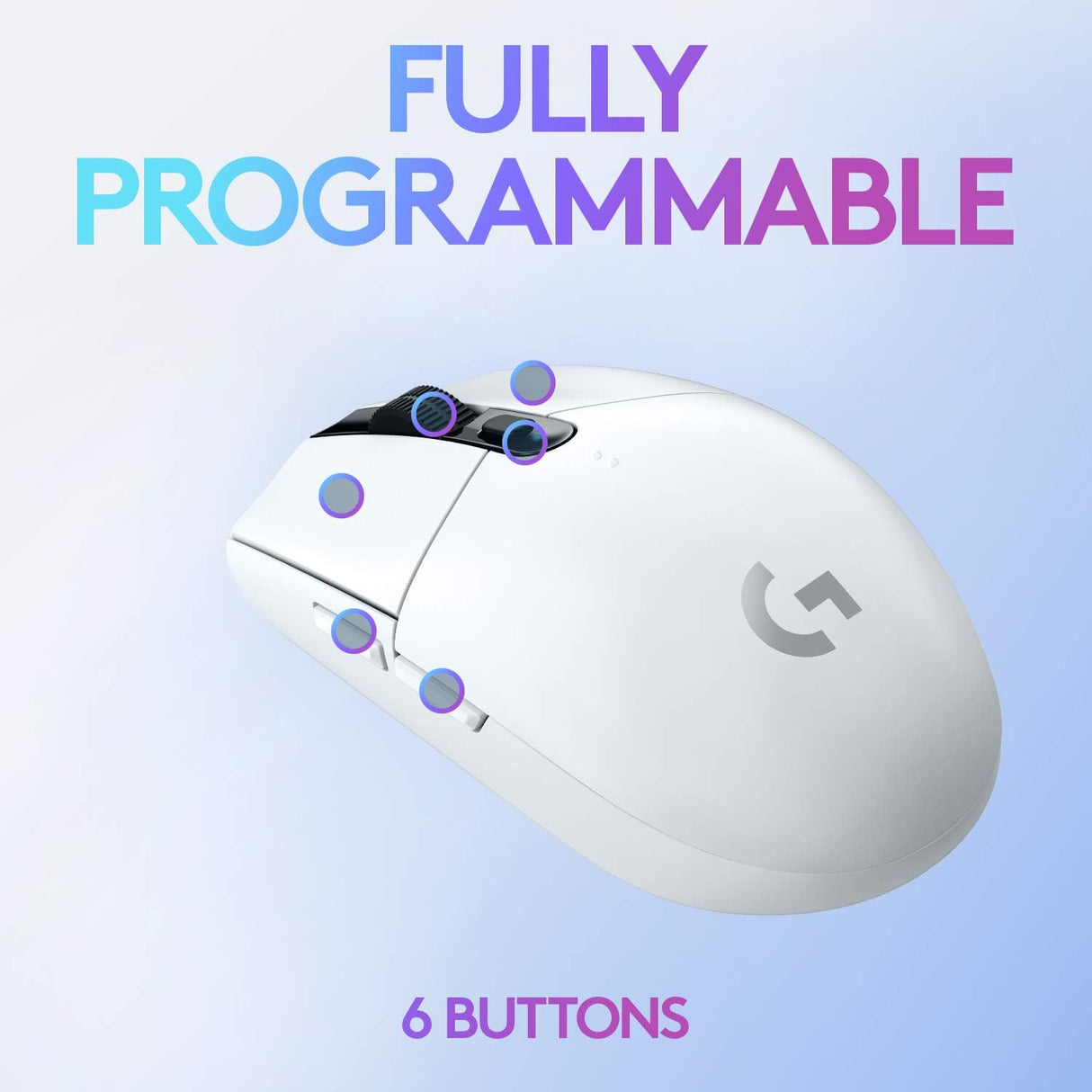 Mouse Lightspeed Gaming Logitech G305 Inalámbrico, Sensor Hero, 6 Botones, Blanco - 910-005290 FullOffice.com