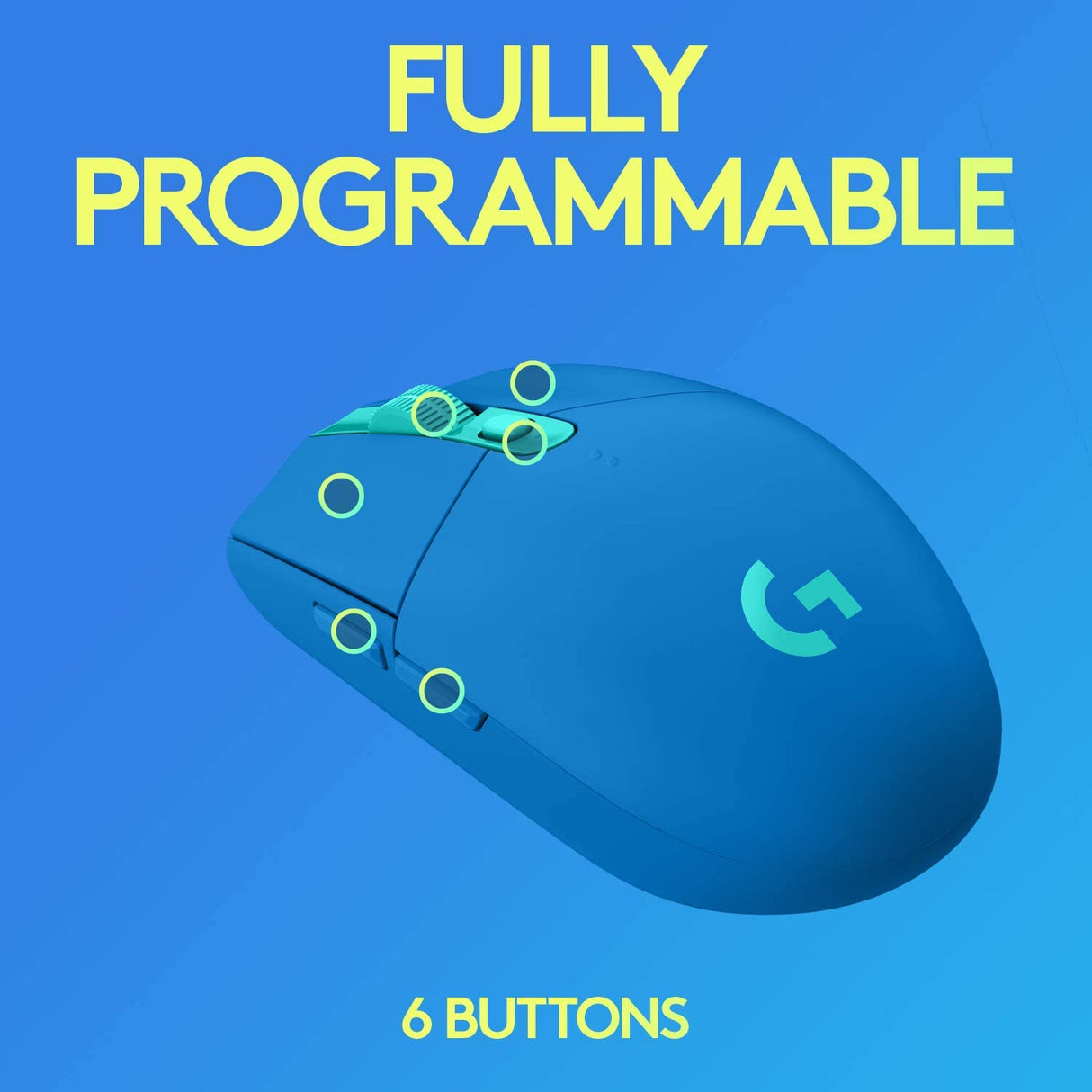 Mouse Lightspeed Gaming Logitech G305 Inalámbrico, Sensor Hero, 6 Botones, Azul - 910-006013 FullOffice.com