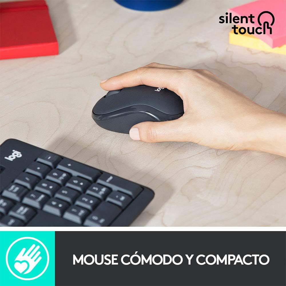 Kit de Teclado y Mouse Logitech MK295 Silent, Inalámbrico, USB, Grafito - 920-009792 FullOffice.com