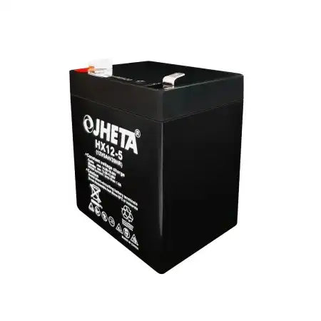JHETA Batería Sellada Libre De Mantenimiento 12V 5AH, VRLA, Ideal Para Empresas