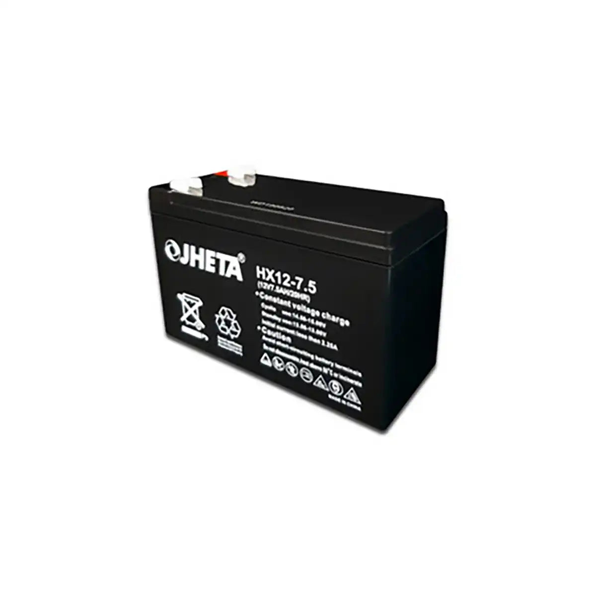 JHETA Batería Sellada Libre de Mantenimiento HX12-7.5, 12V 7.5AH, VRLA
