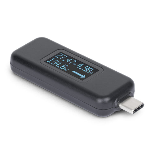 StarTech.com USBC-PWRTESTER Comprobadores de suministro de energía Amperaje, Tensión, Vataje 4.5V-50V 0 - 40 °C