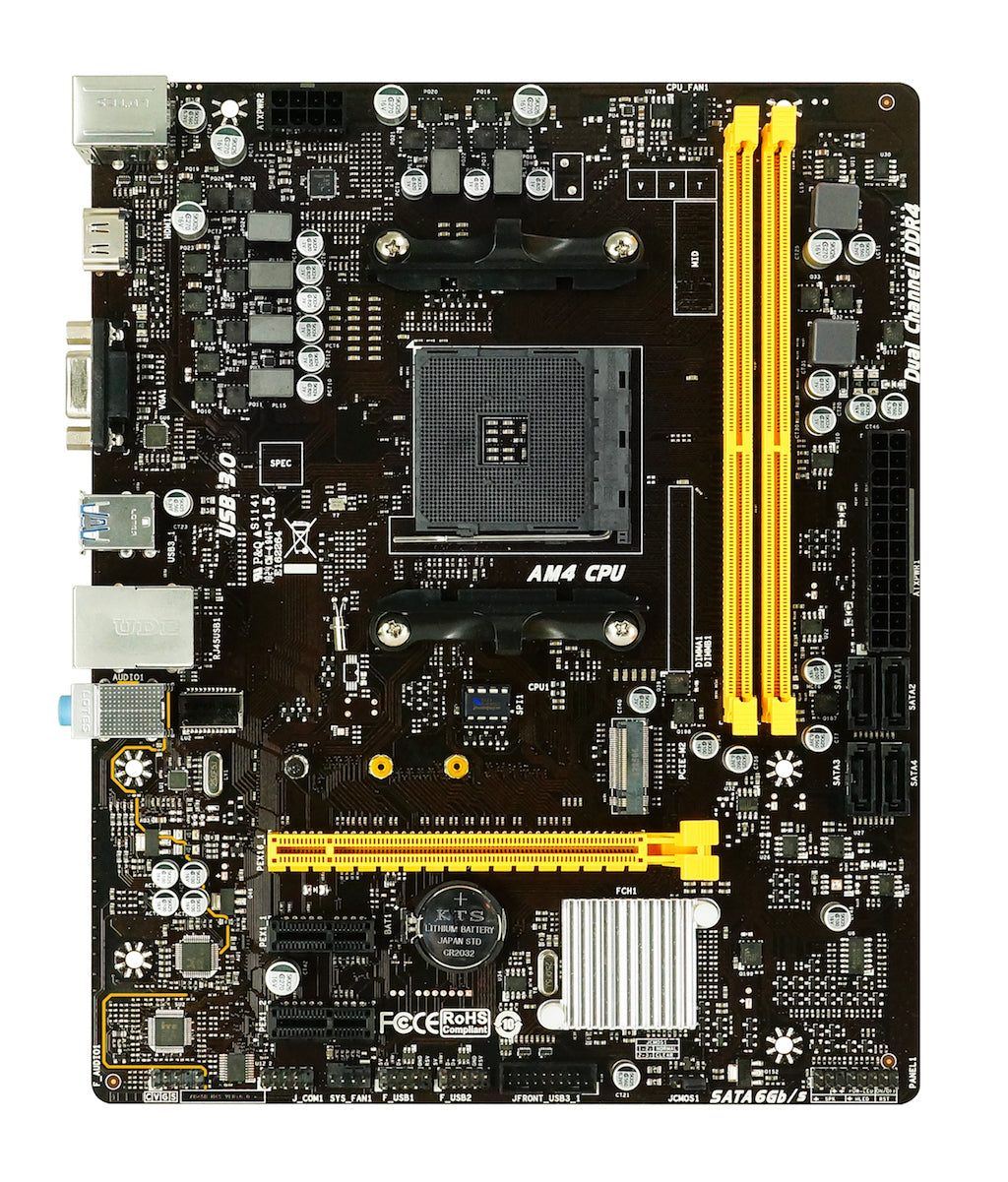 Biostar B450MH placa base AMD B450 Enchufe AM4 Micro ATX, AMD Athlon, AMD Ryzen 2000 Series, AMD Ryzen 3000 Series