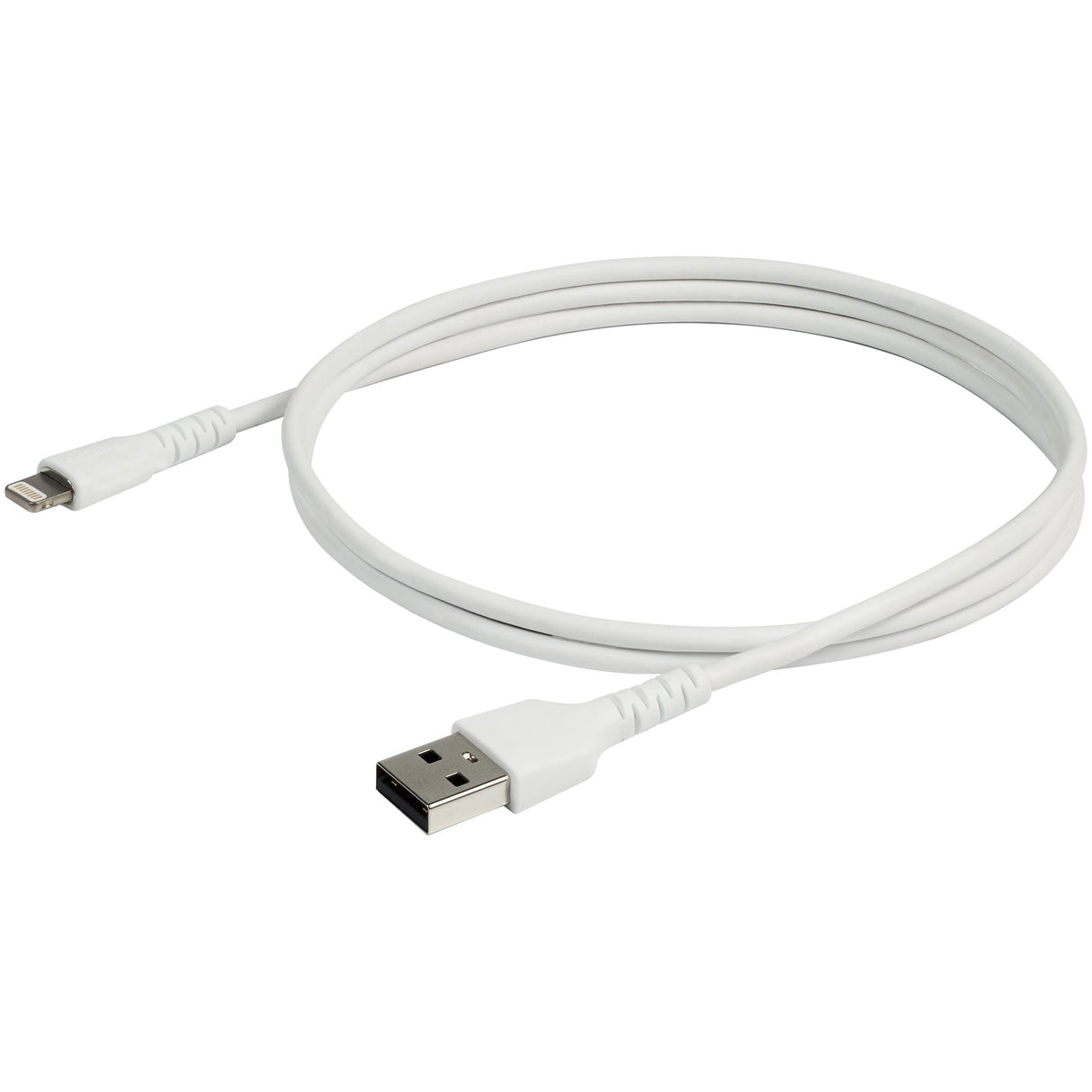 StarTech.com Cable Resistente USB-A a Lightning de 1 m Blanco - Cable de Alimentación y Sincronización USB Tipo A a Lightning con Fibra de Aramida Robusta - Con Certificación MFi de Apple - iPad/iPhone 12 Cable 1 m Lightning USB A Macho
