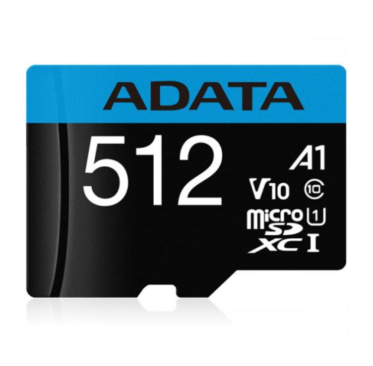 AUSDX512GUICL10A1-RA1 - Memoria ADATA 512GB MicroSD Premier con adaptador SD clase10 A1 U1 V10 100MB/s