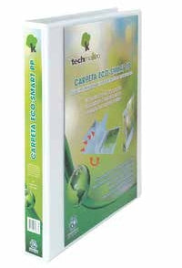 Techmakro KITCARP4-1ECO carpeta Cloruro de polivinilo (PVC) Blanco Carta, Folder de archivo convencional, Mate, 250 hoja