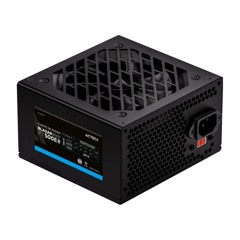 Acteck Blazar Evo FT500E unidad de fuente de alimentación 500 W 20+4 pin ATX ATX Negro