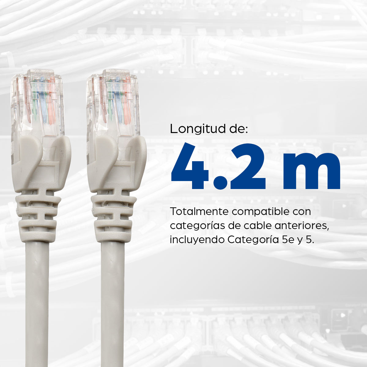 CABLE INT PATCH CAT 6 5.0M (14.0 F) UTP GRIS CABLE DE RED