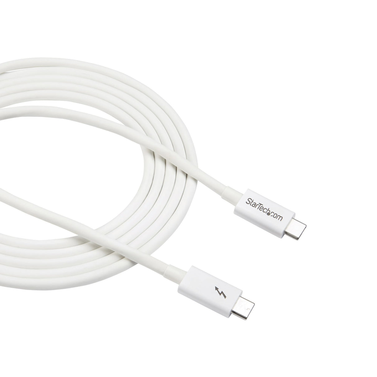 StarTech.com Cable Thunderbolt 3 Pasivo de 2m - 20Gbps - PD 100W - Vídeo 4K - Cable Thunderbolt - Certificado Thunderbolt - Compatible con USB4 / Modo Alt DP - Thunderbolt 4 - USB 3.2 - USB-C - Blanco Cable Masculino Masculino 2 m 20 Gbit/s
