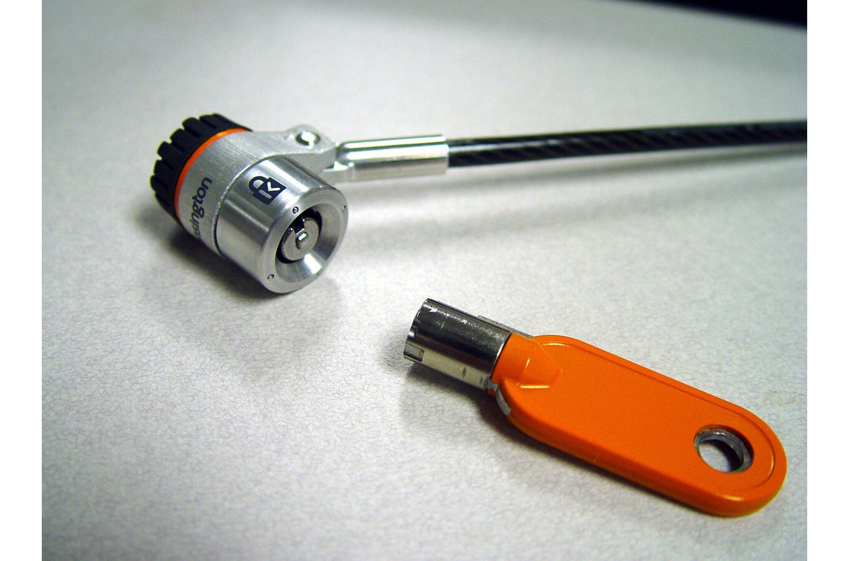 Kensington Candado con llave para portátiles MicroSaver® Cable Negro, Gris Llave Barra en T Acero