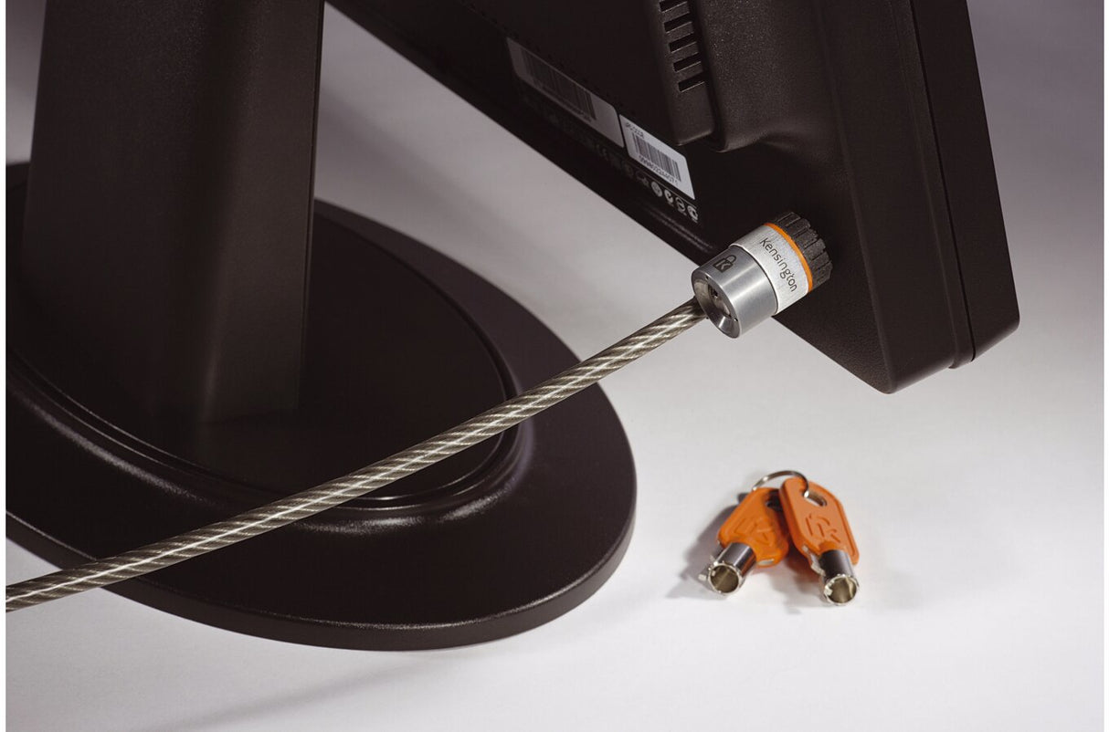 Kensington Candado con llave para portátiles MicroSaver® Cable Negro, Gris Llave Barra en T Acero