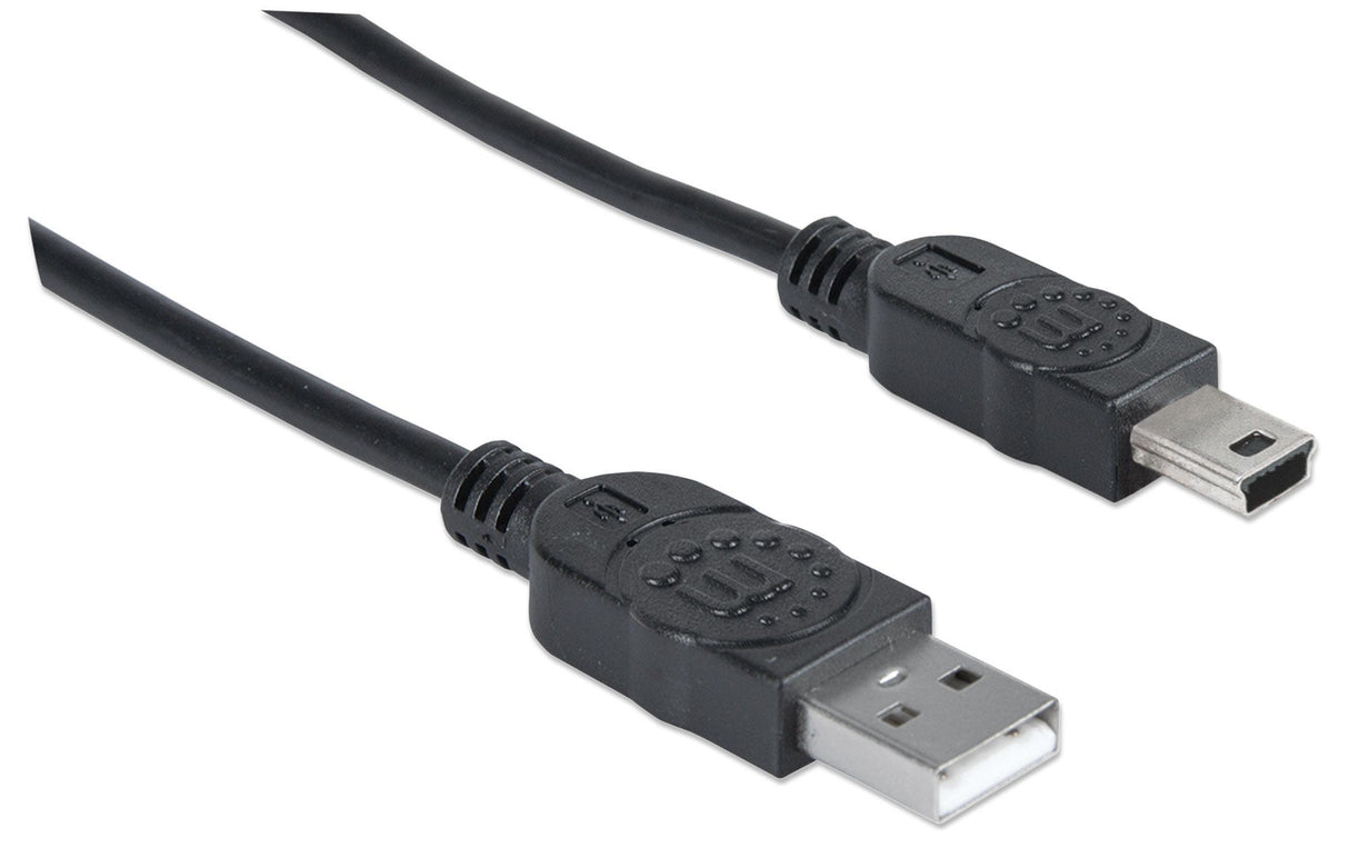 Manhattan Cable para Dispositivos USB Mini-B de Alta Velocidad Cable USB 2.0 USB A Mini-USB B Macho/Macho