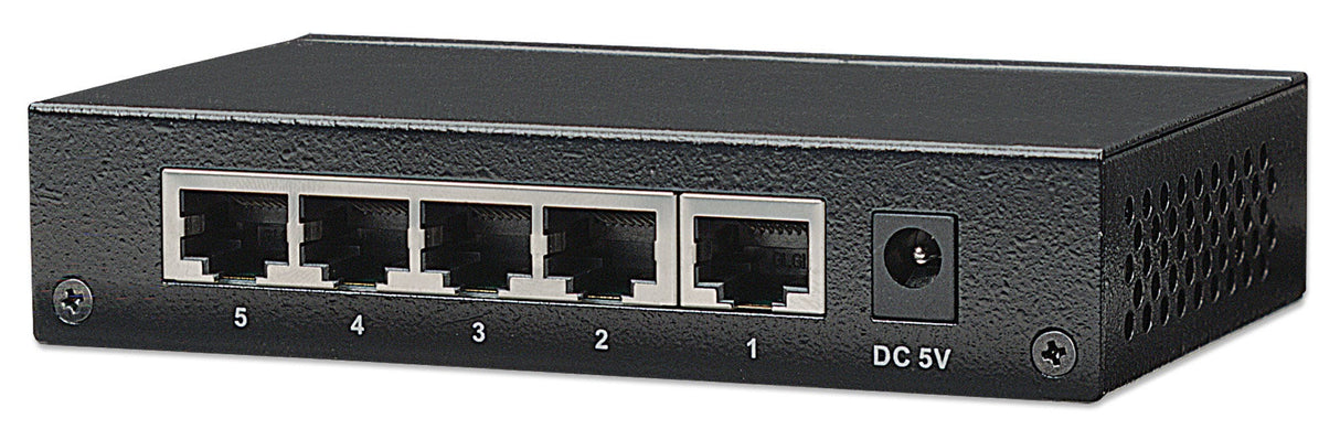 Intellinet Commutateur réseau (switch) Gigabit Ethernet 5 ports, format bureau, boîtier métal, IEEE