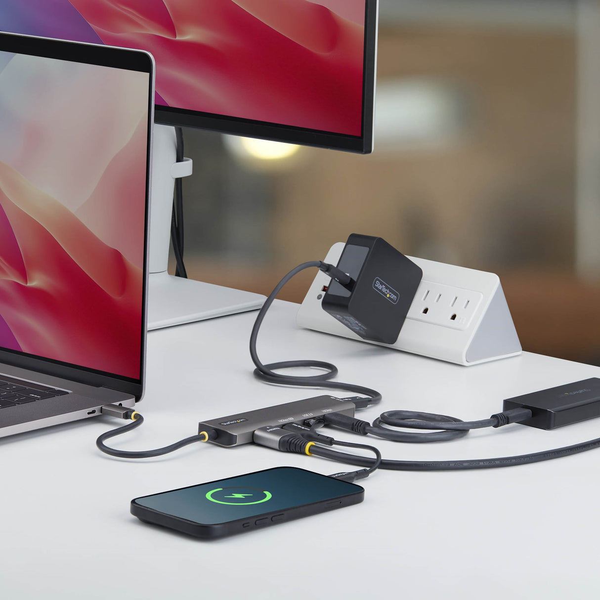 StarTech.com Mini Dock USB-C A HDMI - Adaptador Multipuertos Tipo C - PD de 140W - 4K 60Hz - Hub USB 10Gbps - Para MacBo