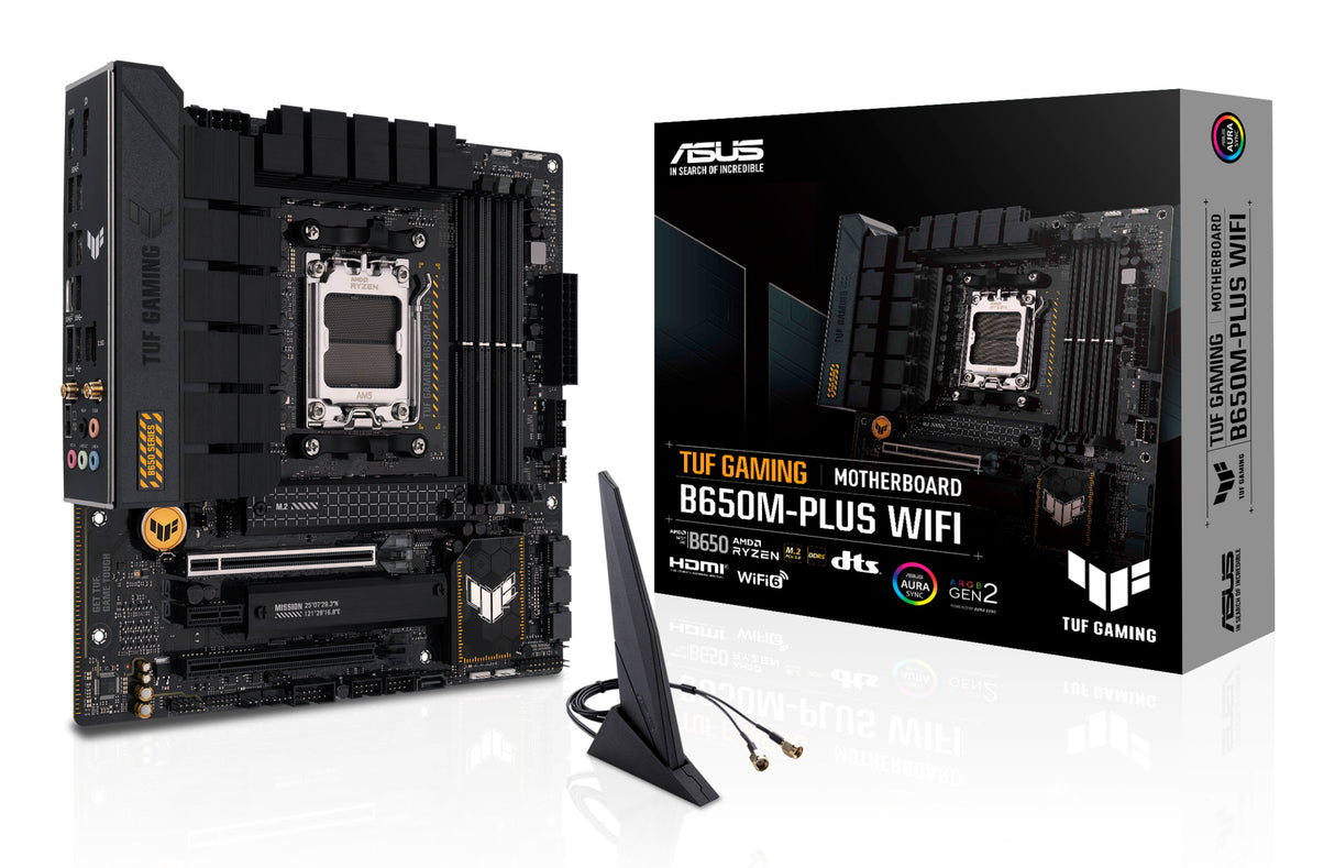 ASUS TUF GAMING B650M-PLUS WIFI AMD B650 Enchufe AM5 Micro ATX, DDR5-SDRAM, 128 GB, DIMM