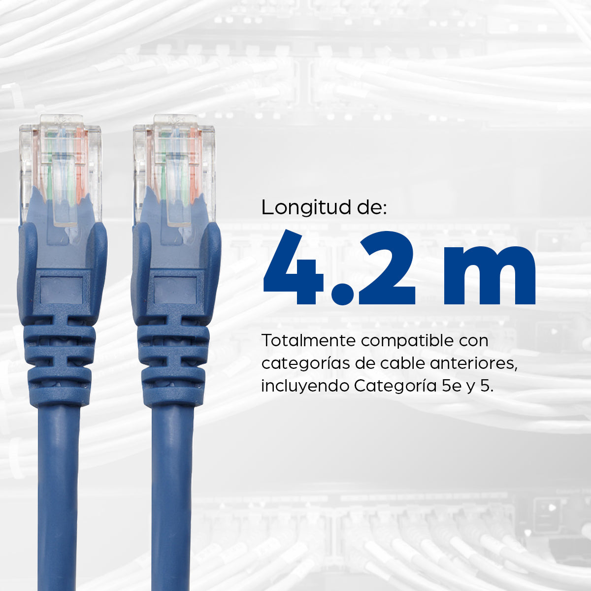 Intellinet Cable Patch Cat6, UTP Cable Azul 5 m Cat6 U/UTP (UTP)