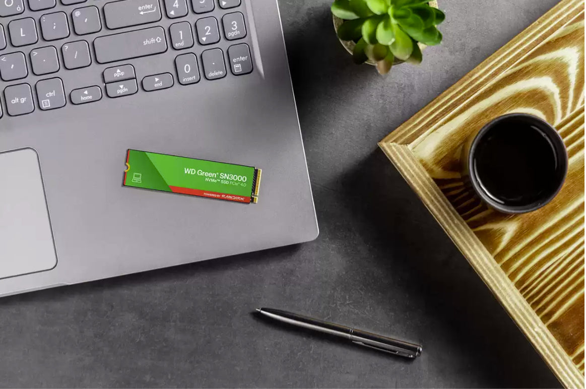 WD SSD Interno Green SN3000 1TB M.2 2280 NVMe PCIe Gen4, 5000 MB/s Lectura, 4200 MB/s Escritura