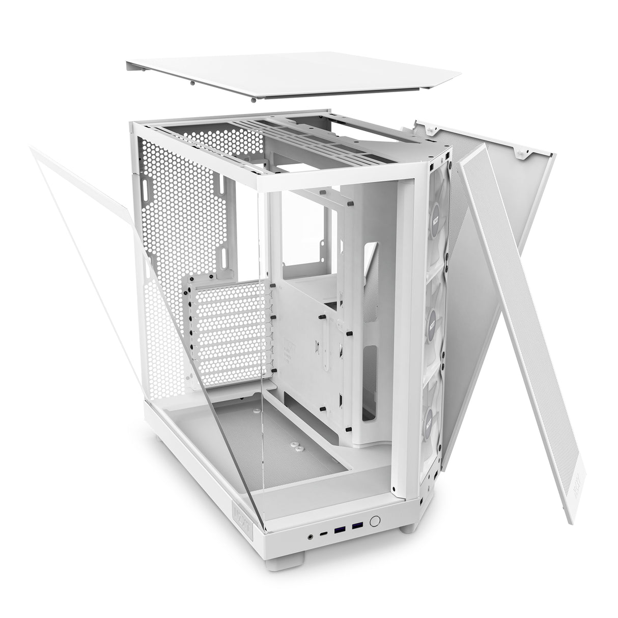 NZXT H6 Flow RGB Midi Tower Blanco, ATX, Micro ATX, Mini-ITX, CC-H61FW-R1