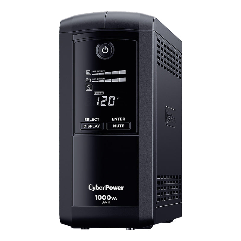 UPS/NO BREAK CYBERPOWER CP1000AVRLCD 1000VA/600W LCD/AVR/9CONT, Pantalla LCD, Regulador Automático de Voltaje