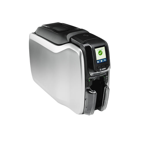 Zebra ZC300 Impresoras de tarjetas plásticas Pintar por sublimación/Transferencia térmica Si Negro, Plata
