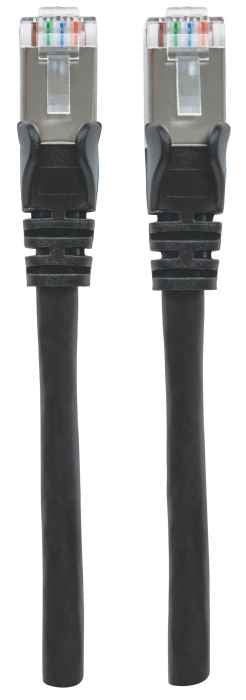 Intellinet Cable de Red Cat6a S/FTP, 30 cm, Negro Cable Negro 0,3 m Cat6a S/FTP (S-STP)